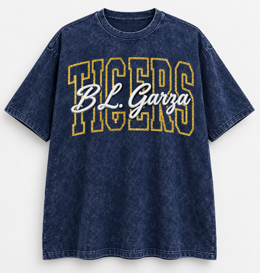 School Mascot Oversized Tee (Acid Washed)