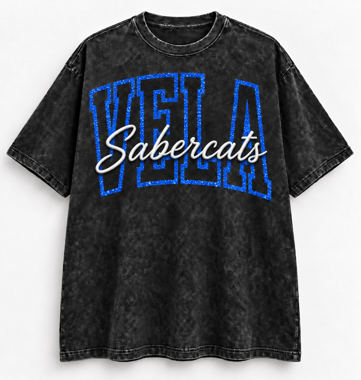 School Mascot Oversized Tee (Acid Washed)